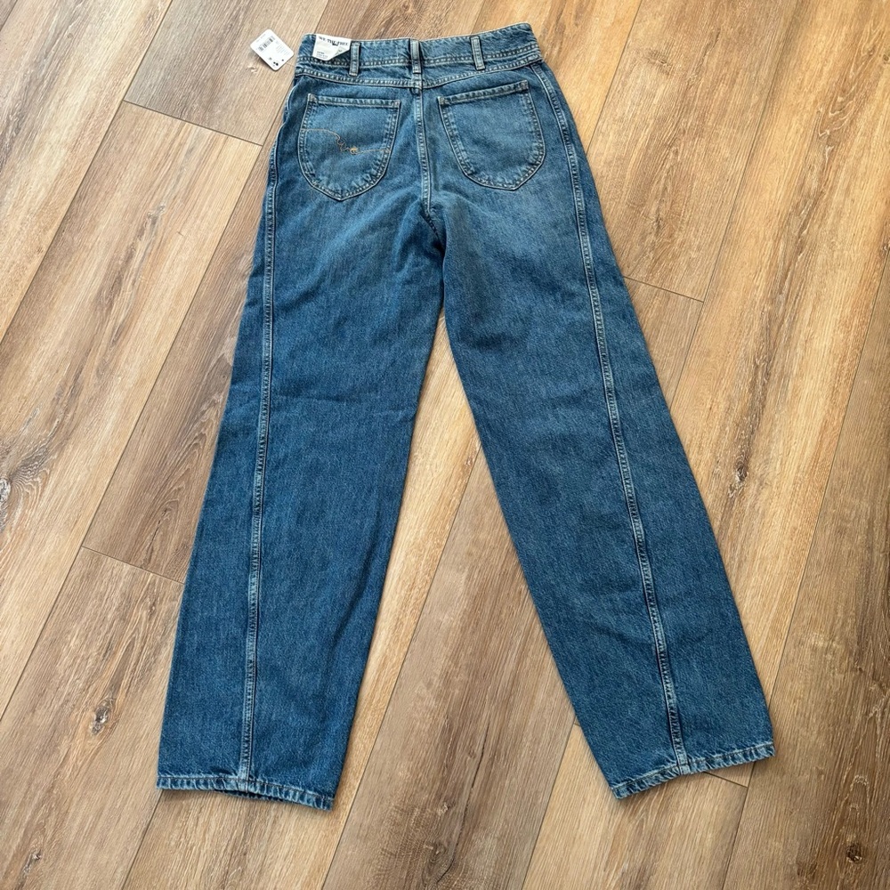 New WE THE FREE ASTER SWARM High‎ Rise Straight Denim Jeans NEW - Picture 12 of 16